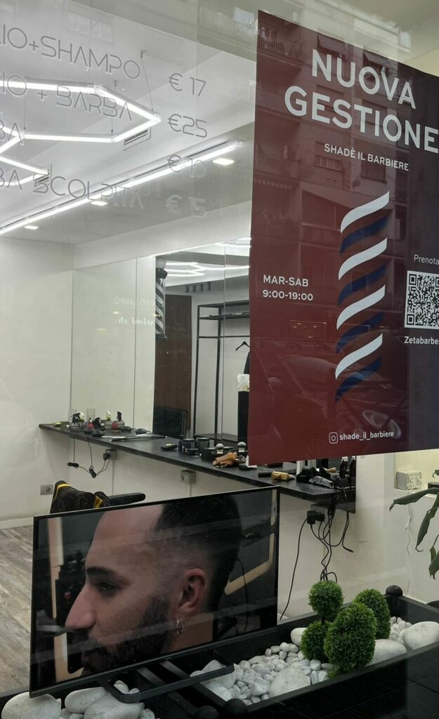 Barber shop Roma – Vetrina Shadè Il Barbiere
